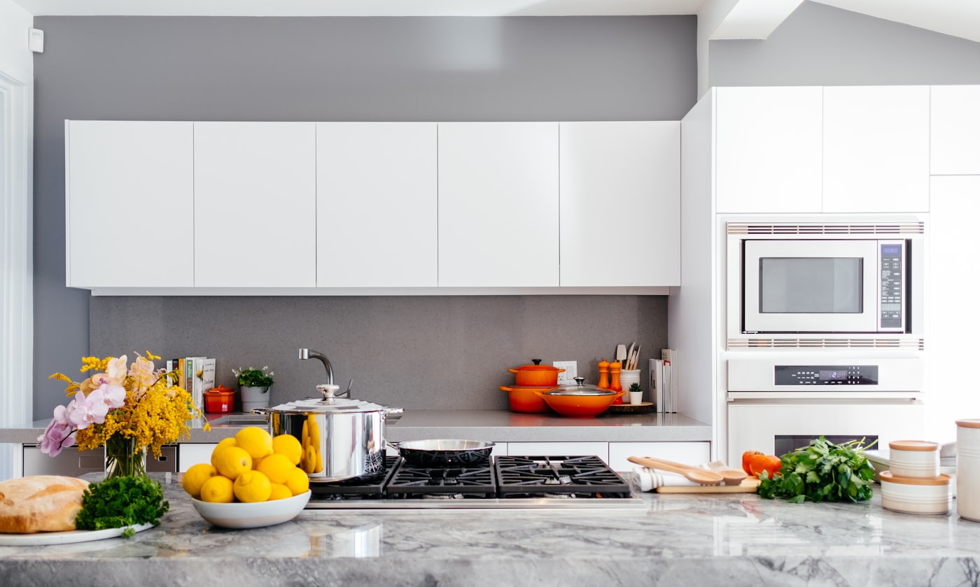 Bright modern kitchen interior