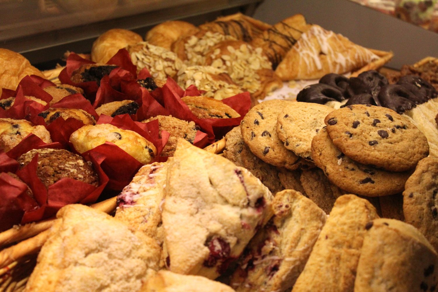 A case of cookies and scones