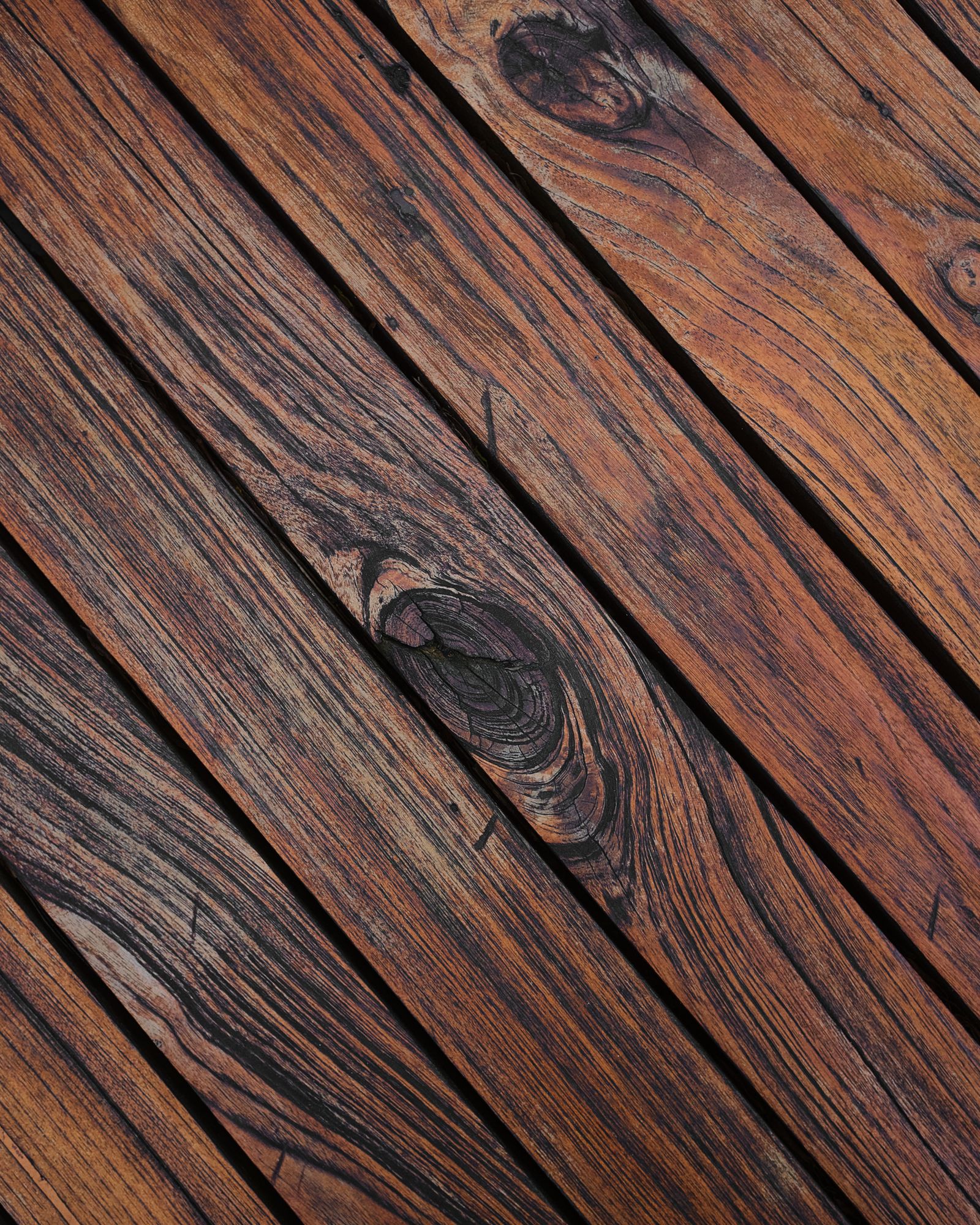 Close-up of weathered cedar deck grain