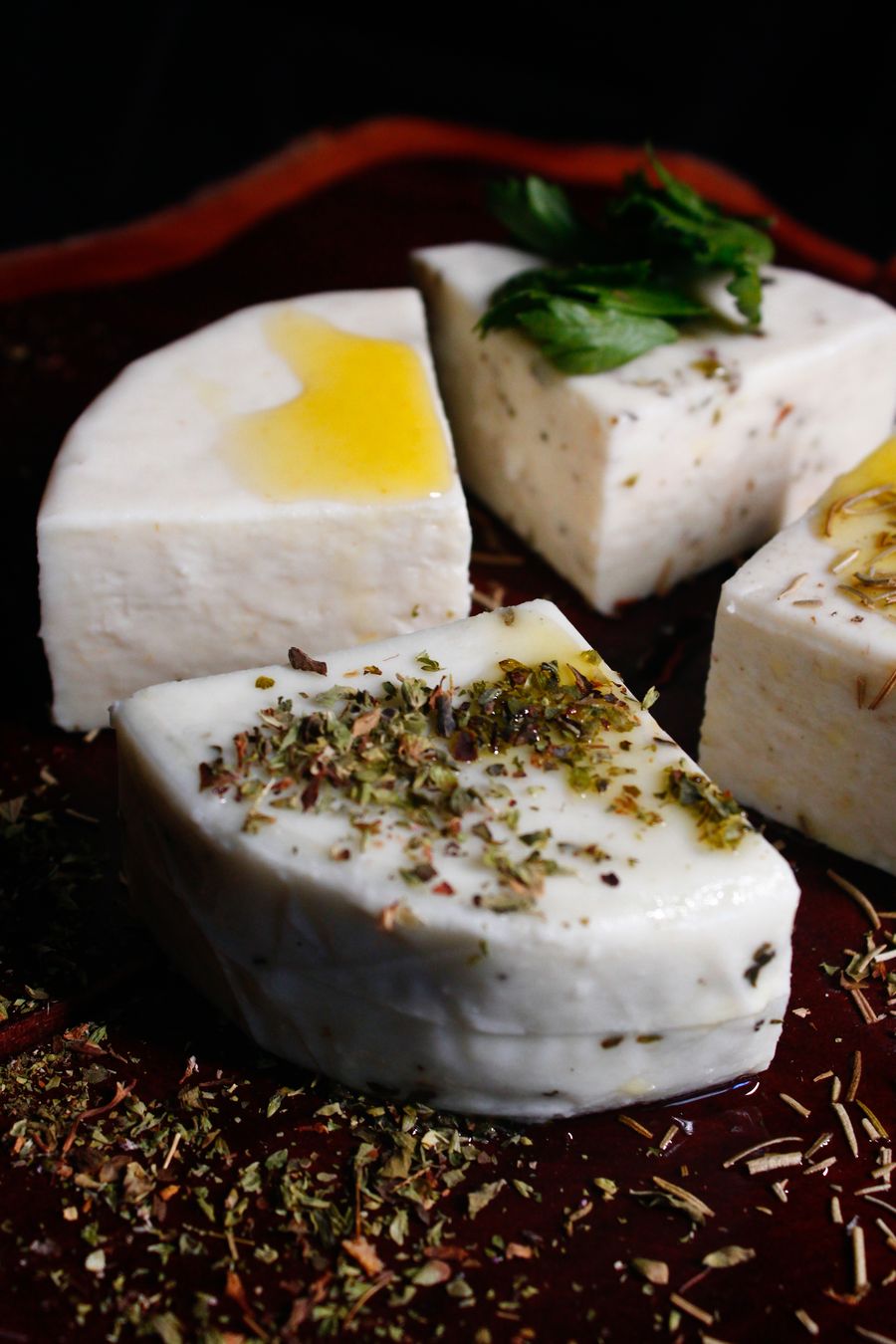 Italian cheese cut from the wheel