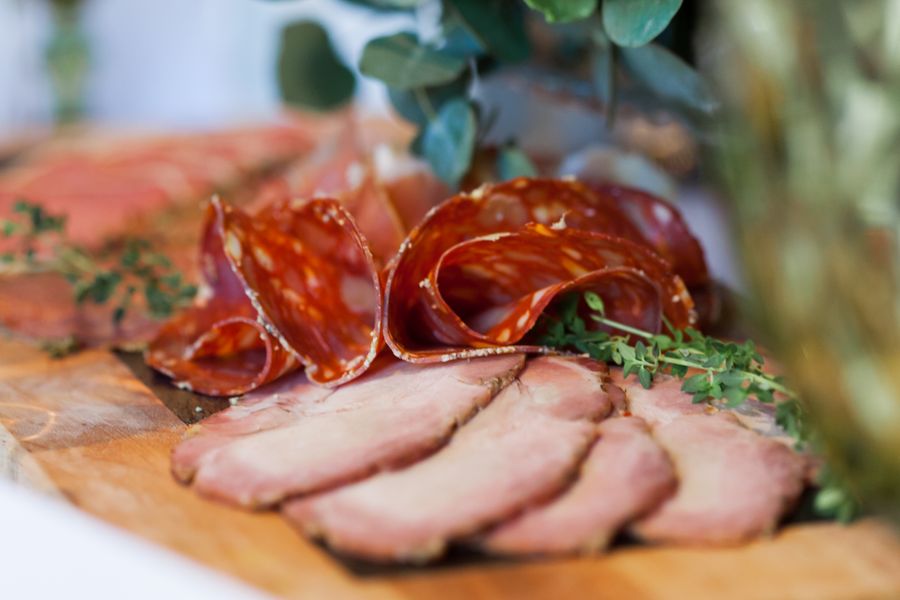 Sliced cured Italian meats