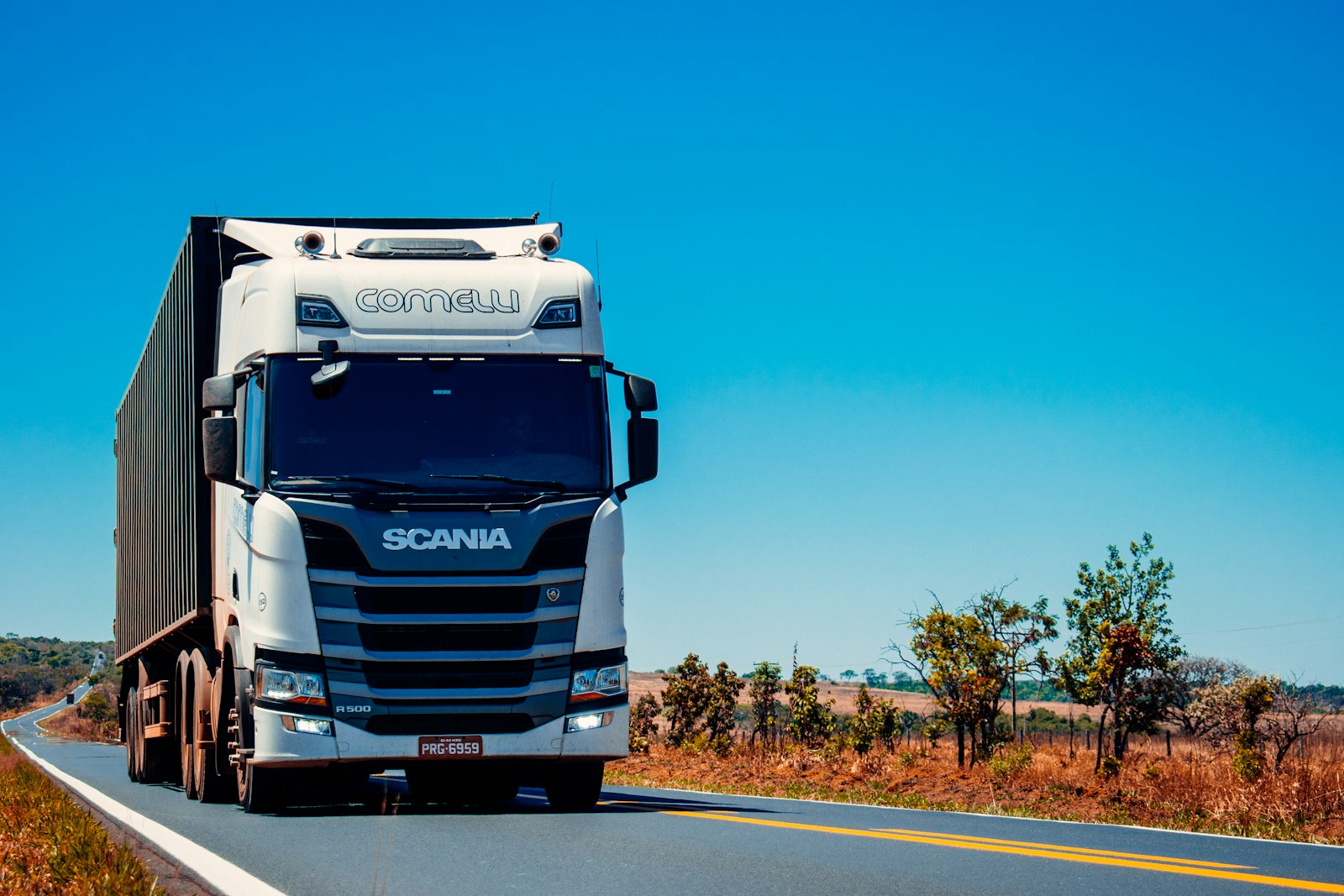 Moving truck on the highway