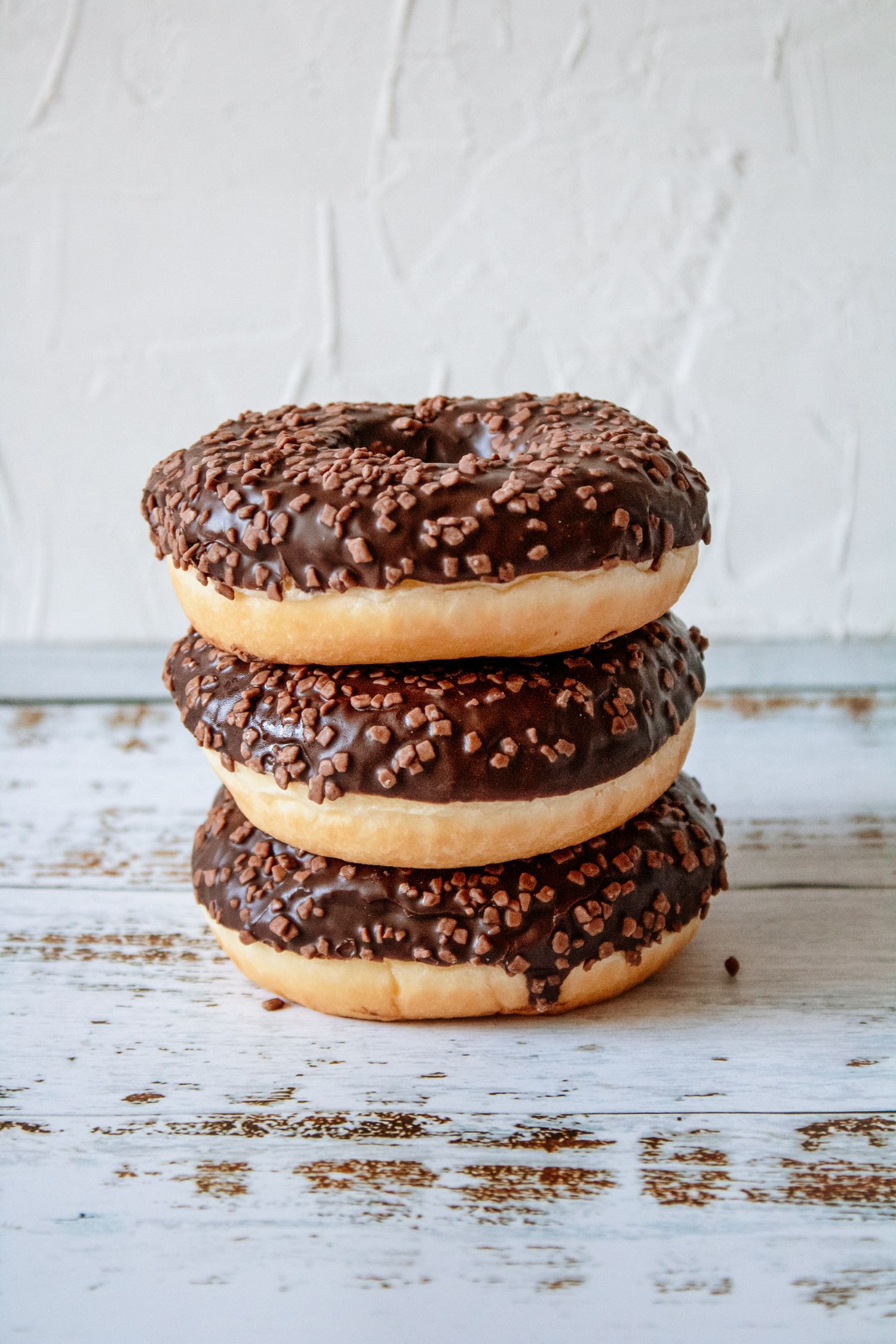 Stack of glazed doughnuts