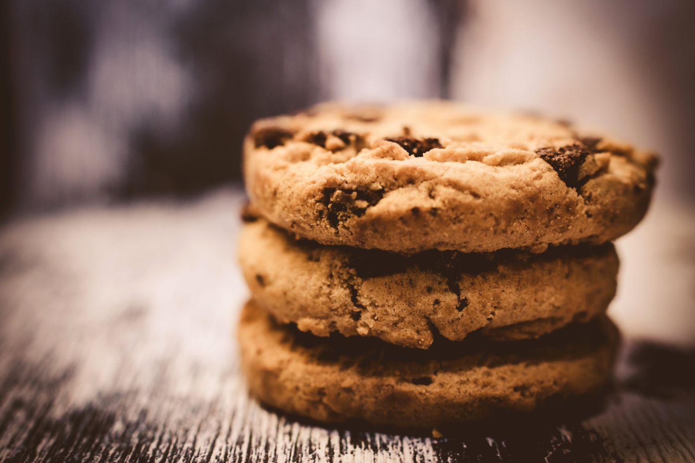 A stack of cookies