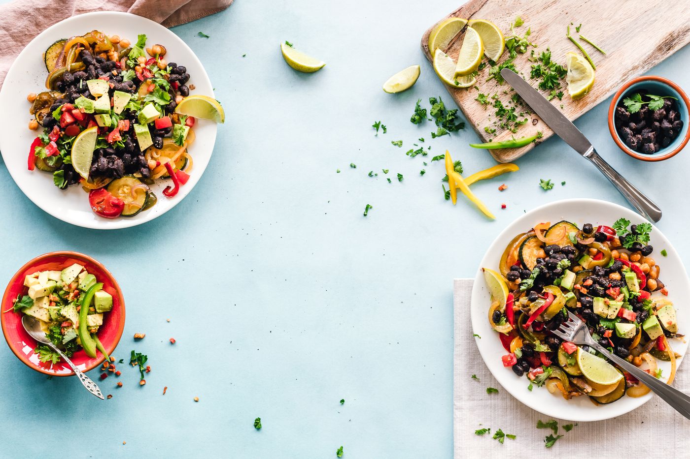 Healthy grain bowls