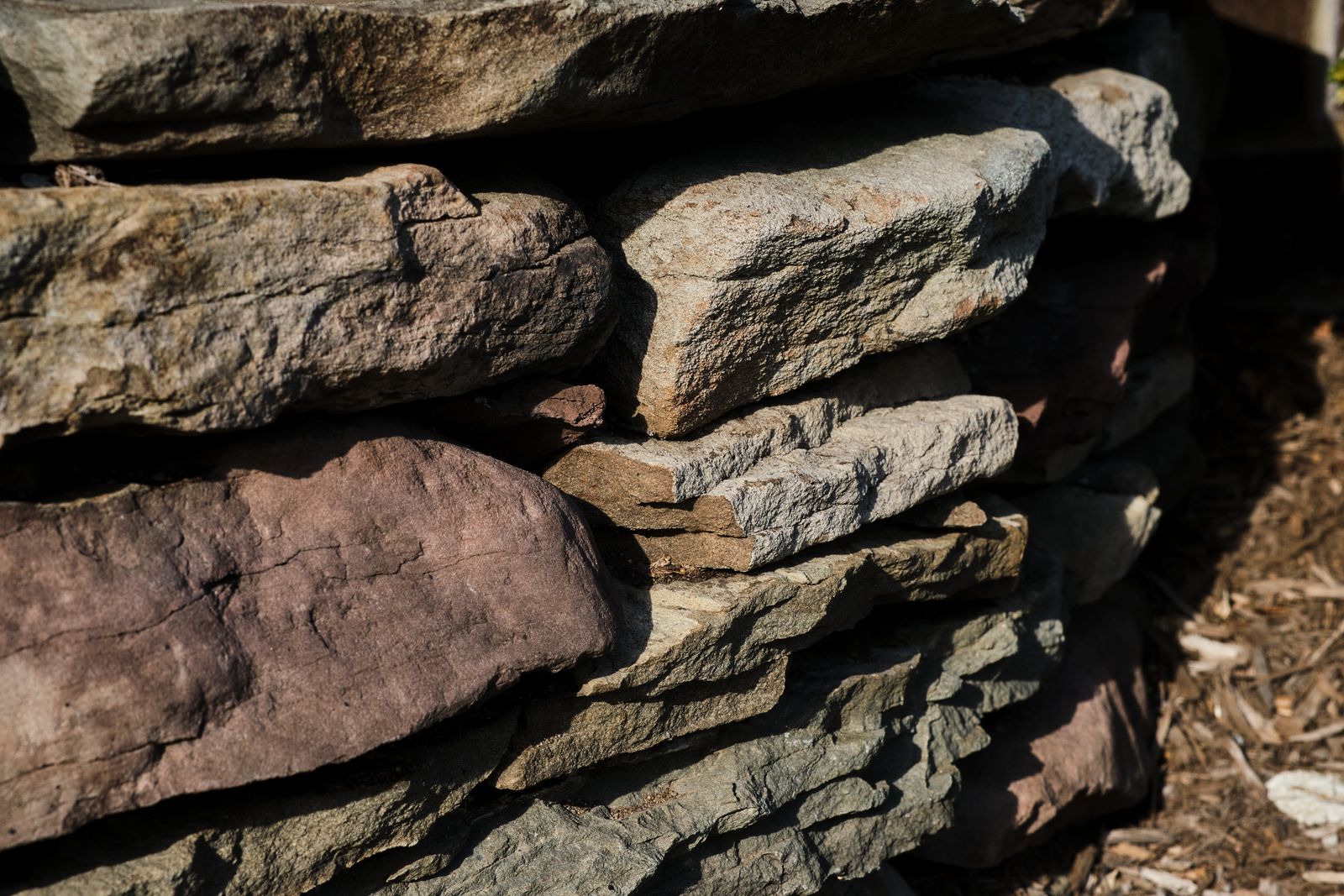 Weathered concrete edge