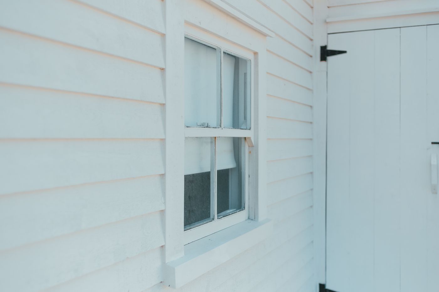 Clean white facade