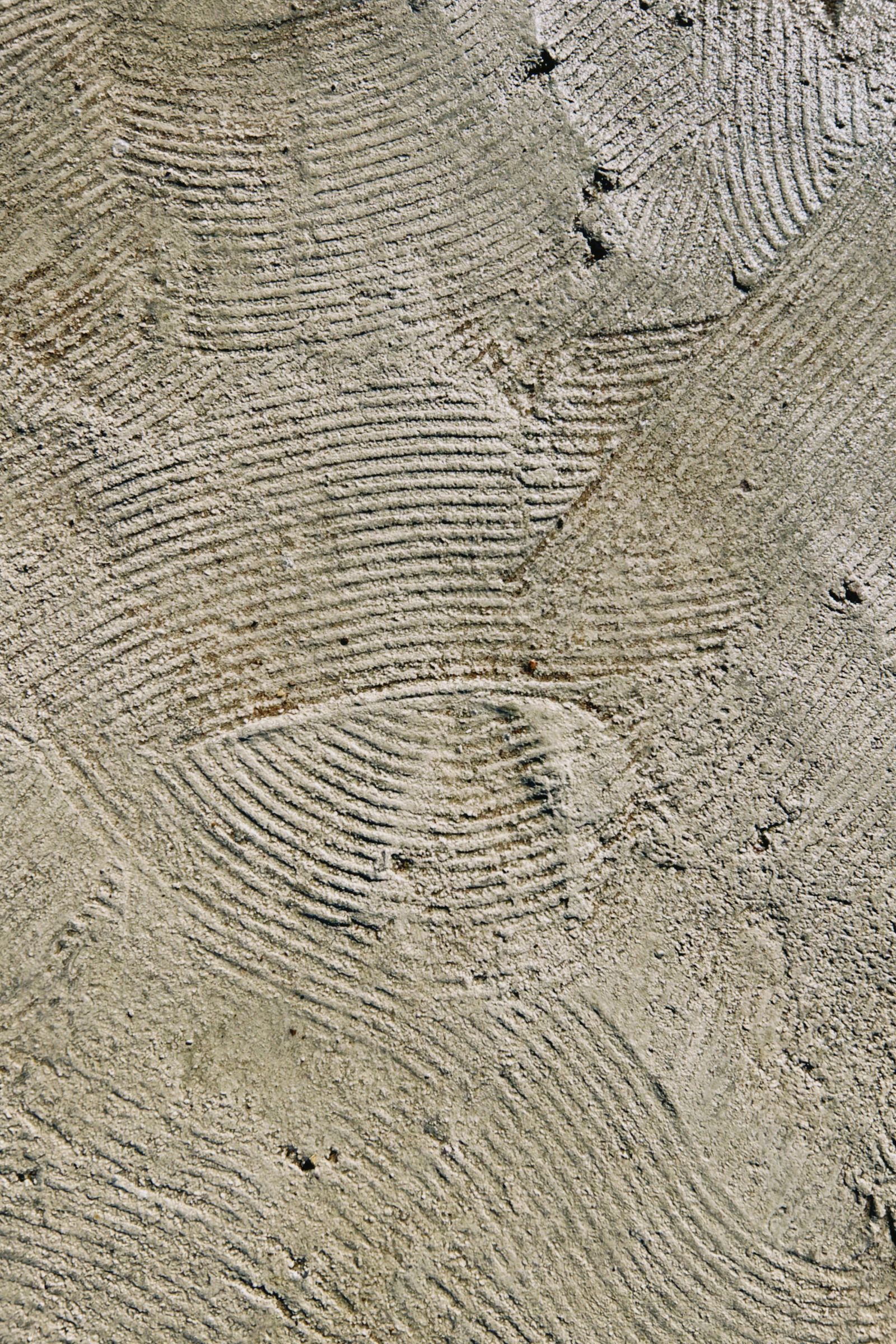 Close-up of a freshly finished concrete surface