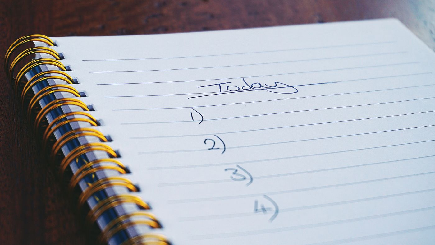 A notebook with handwritten lines