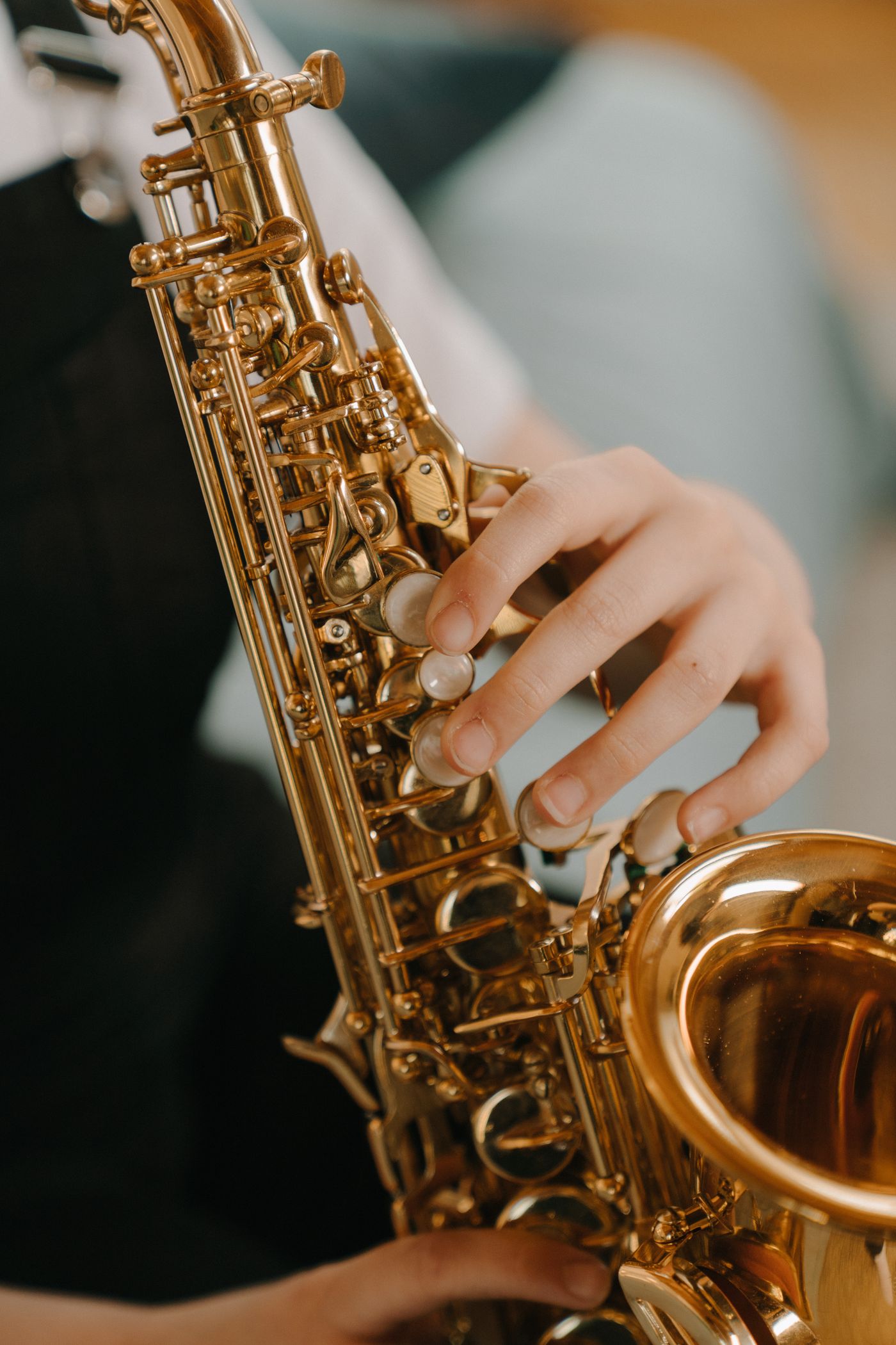 Saxophone close-up