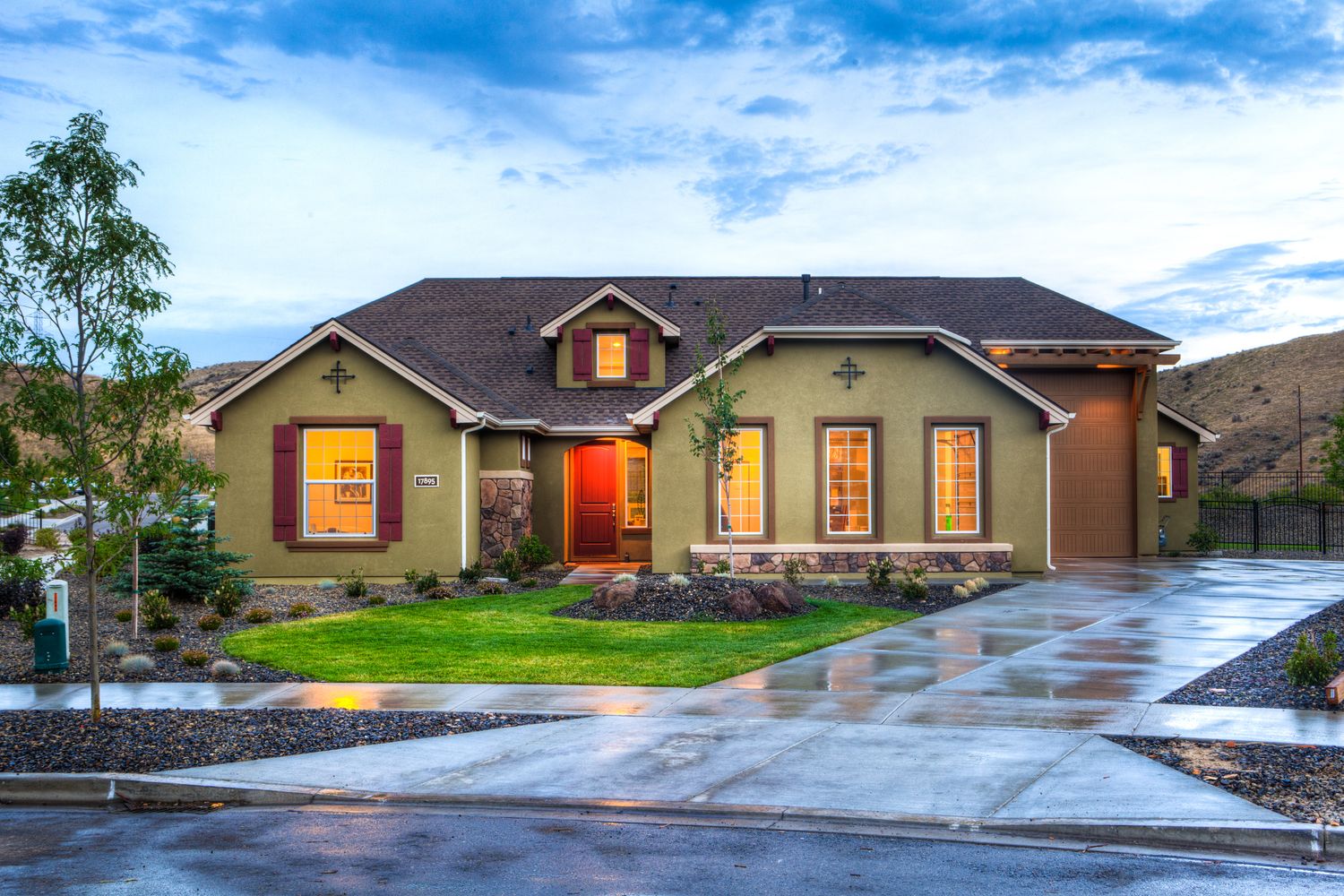 New townhomes clean exterior