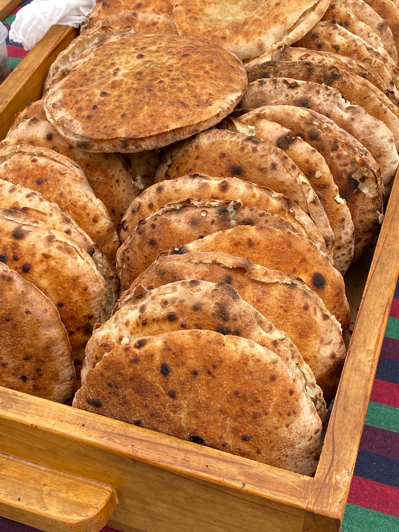 Stack of fresh flatbread