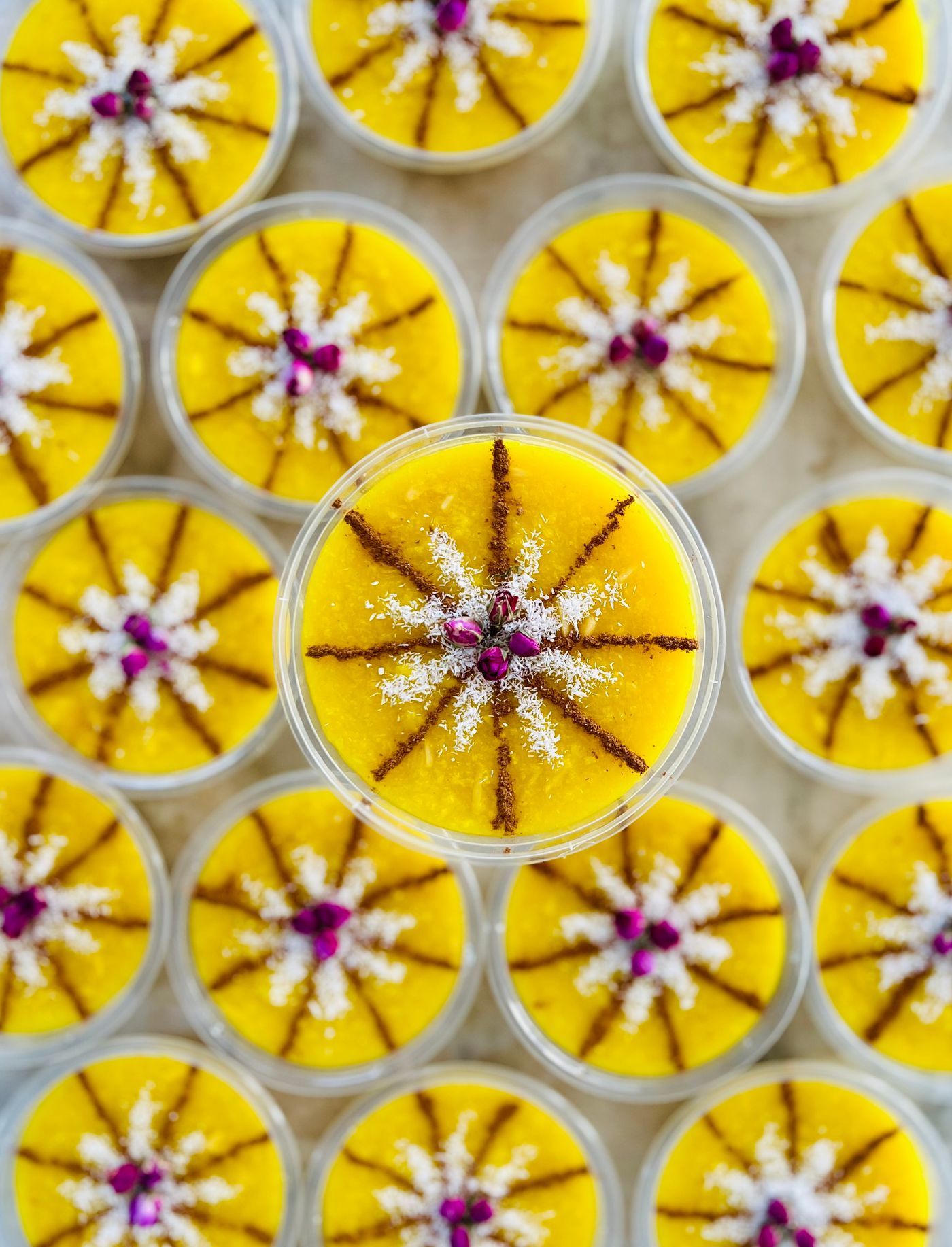 Saffron sweets display