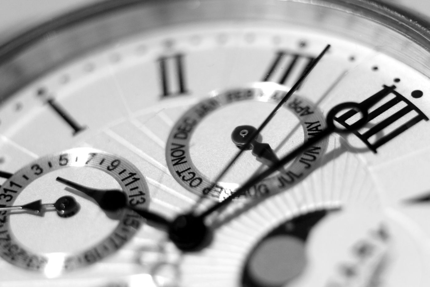 Antique clock face and hands