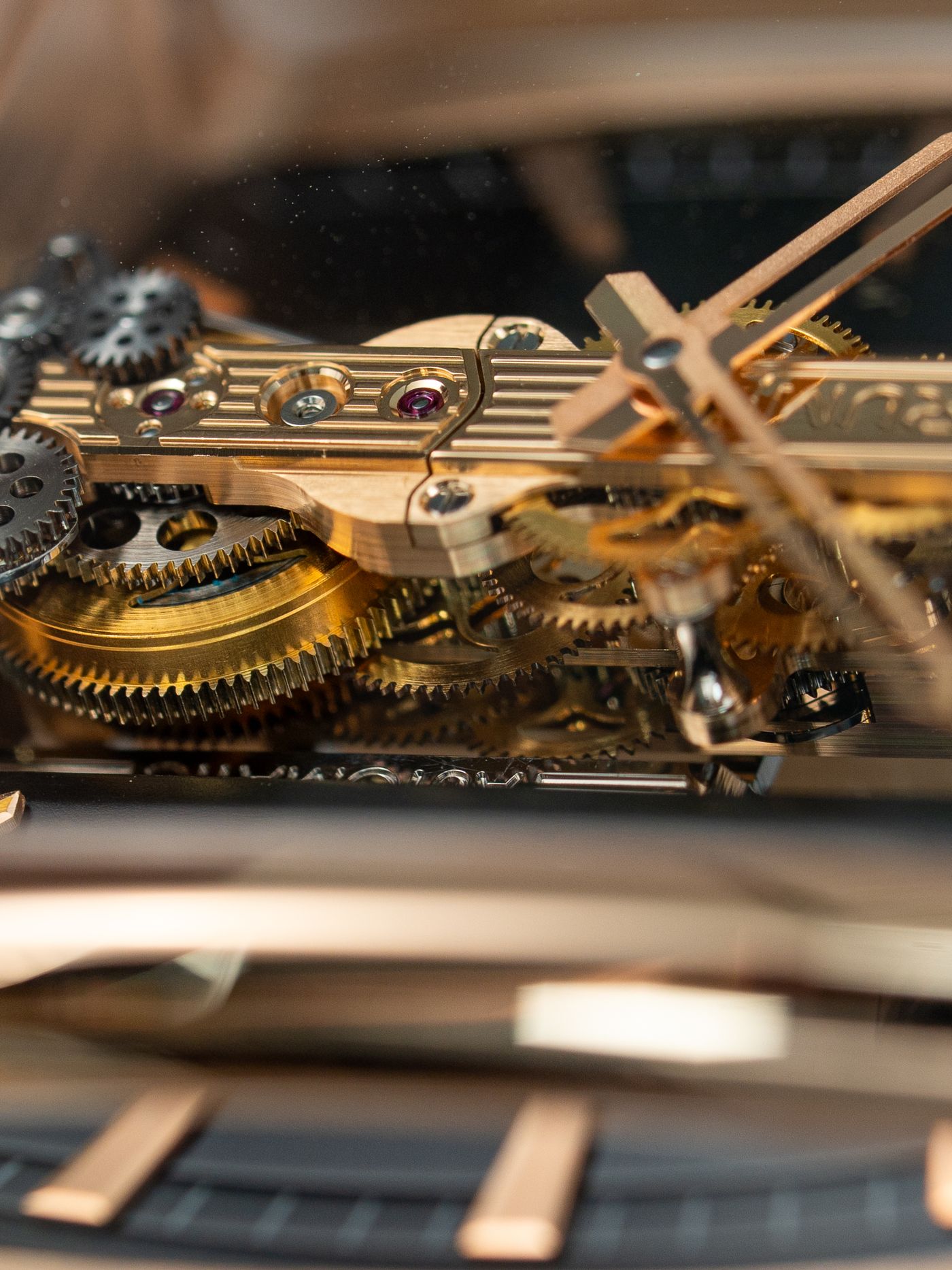 Brass movement bridges and gears