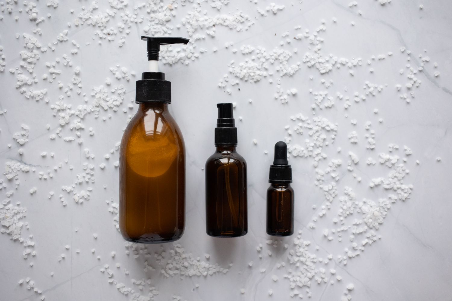 Amber serum dropper bottles