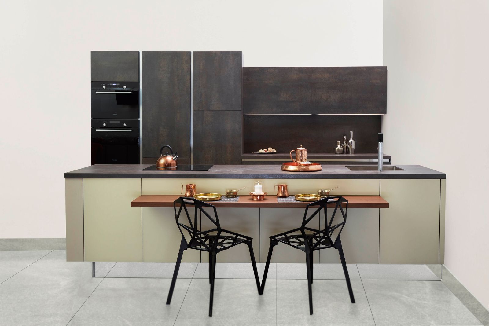 Renovated open-plan kitchen with island