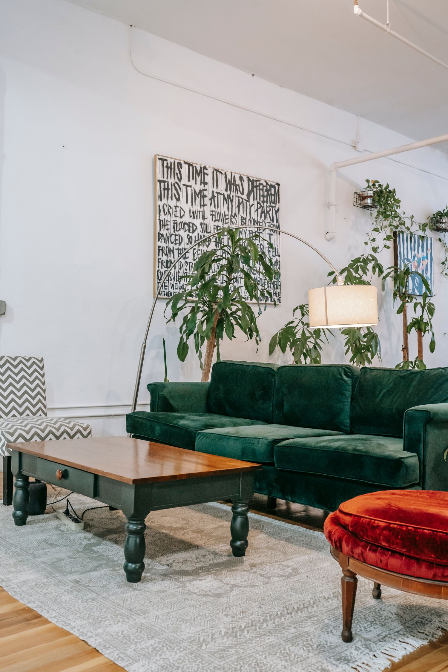 A bright living room with fresh colour