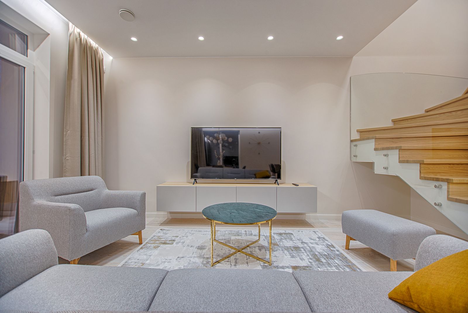 A bright, freshly finished bedroom