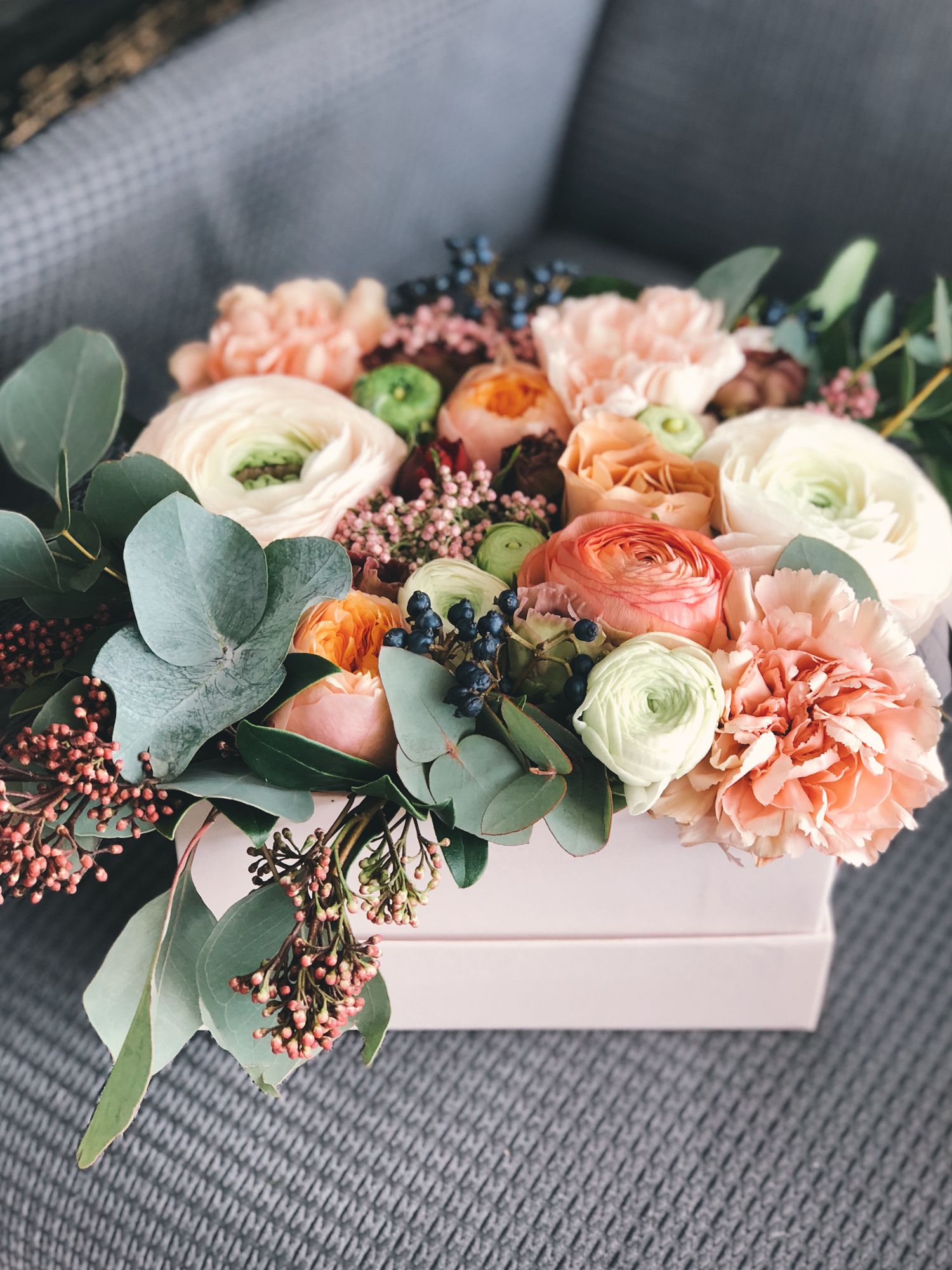 Peach and cream arrangement