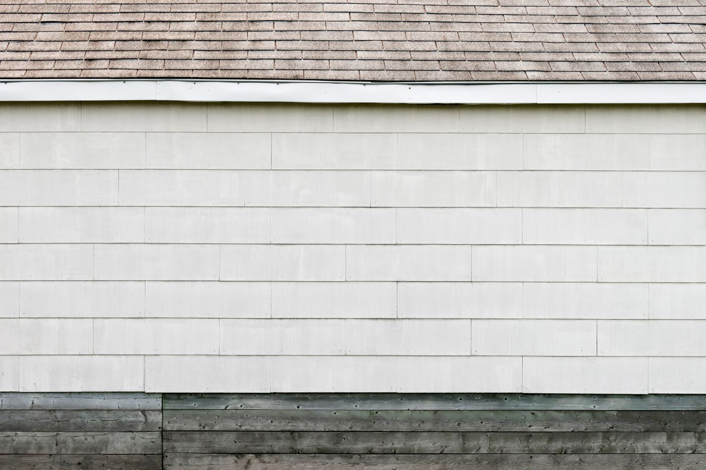 Clean white house siding