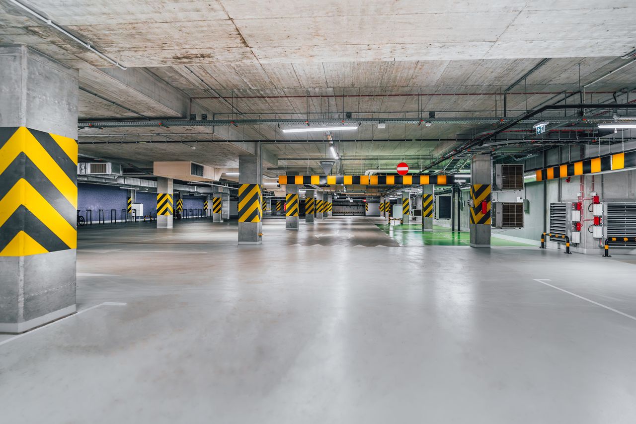 A smooth coated garage floor