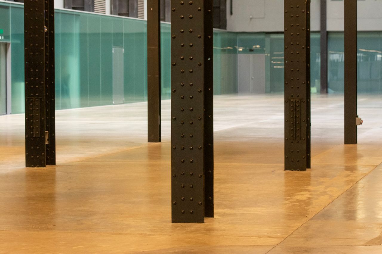 Polished coated floor surface