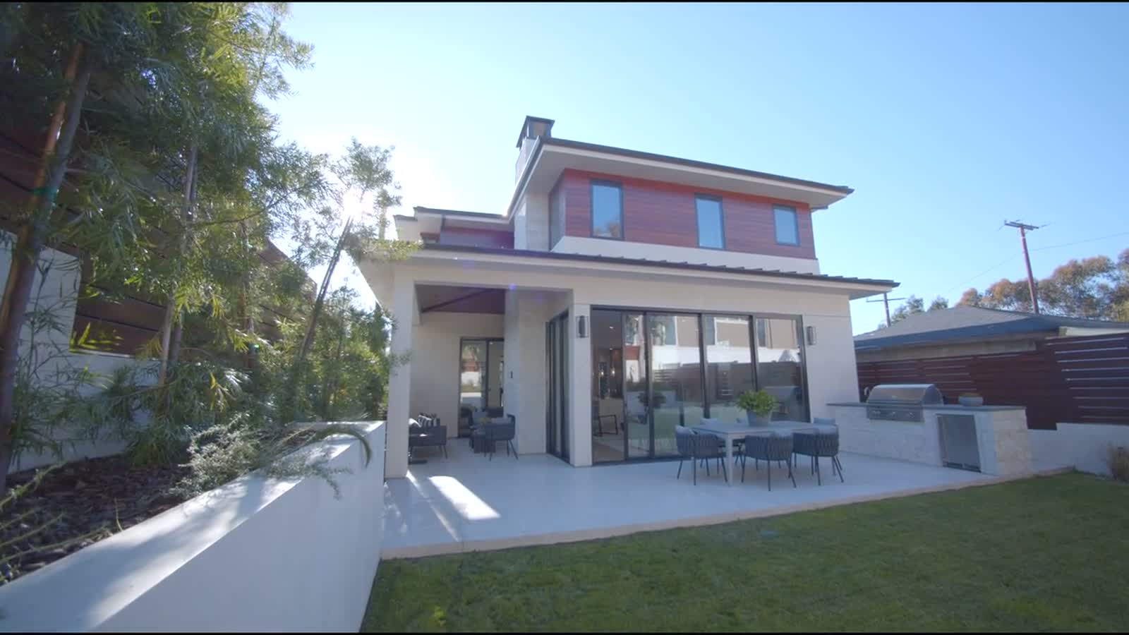 Aerial view of a home and its roofline